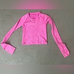 Lululemon Swiftly tech long sleeve shirt size 2 color two tone pink. Race length